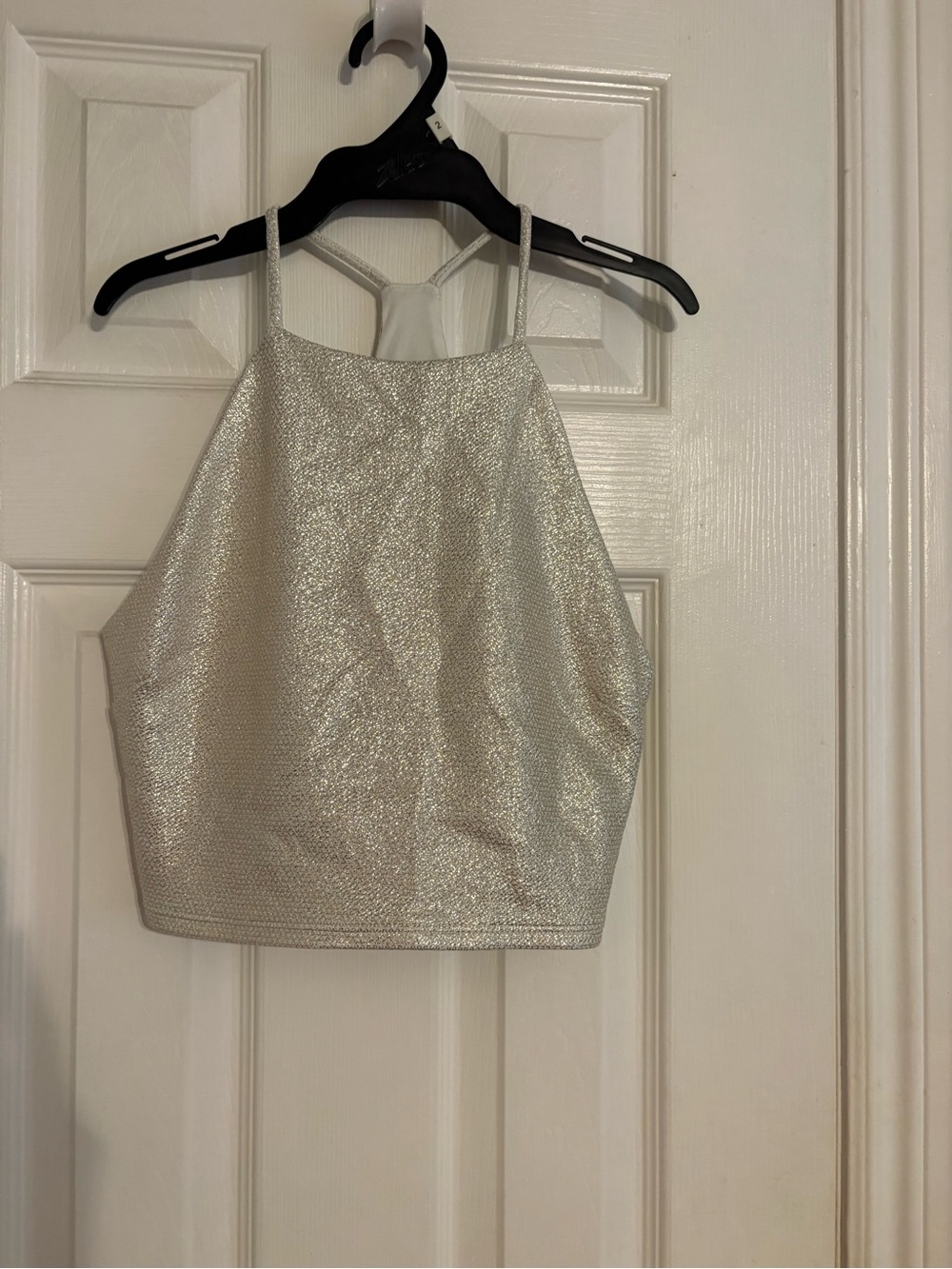Forever 21 Silver Metallic Halter Camisole